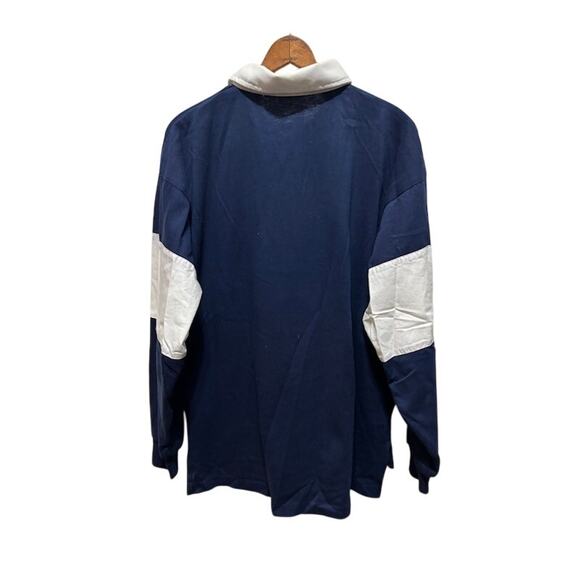 Vintage King Louie Champion shirt polo rugby jersey sz L navy blue white VTG - Picture 5 of 6